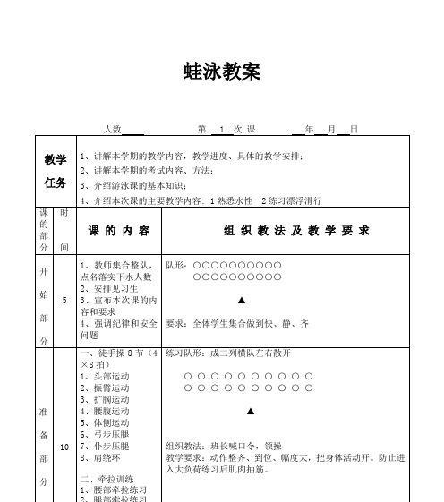 游泳救援自救技巧教案反思（提升安全意识，掌握生存技能）